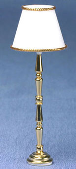 Dollhouse Miniature Gold Base Floor Lamp